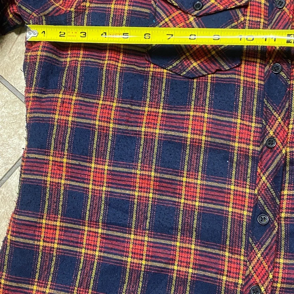 Men’s XL BTC Vibrant Multicolor Plaid Shacket Outdoor Fall Camping Gorpcore